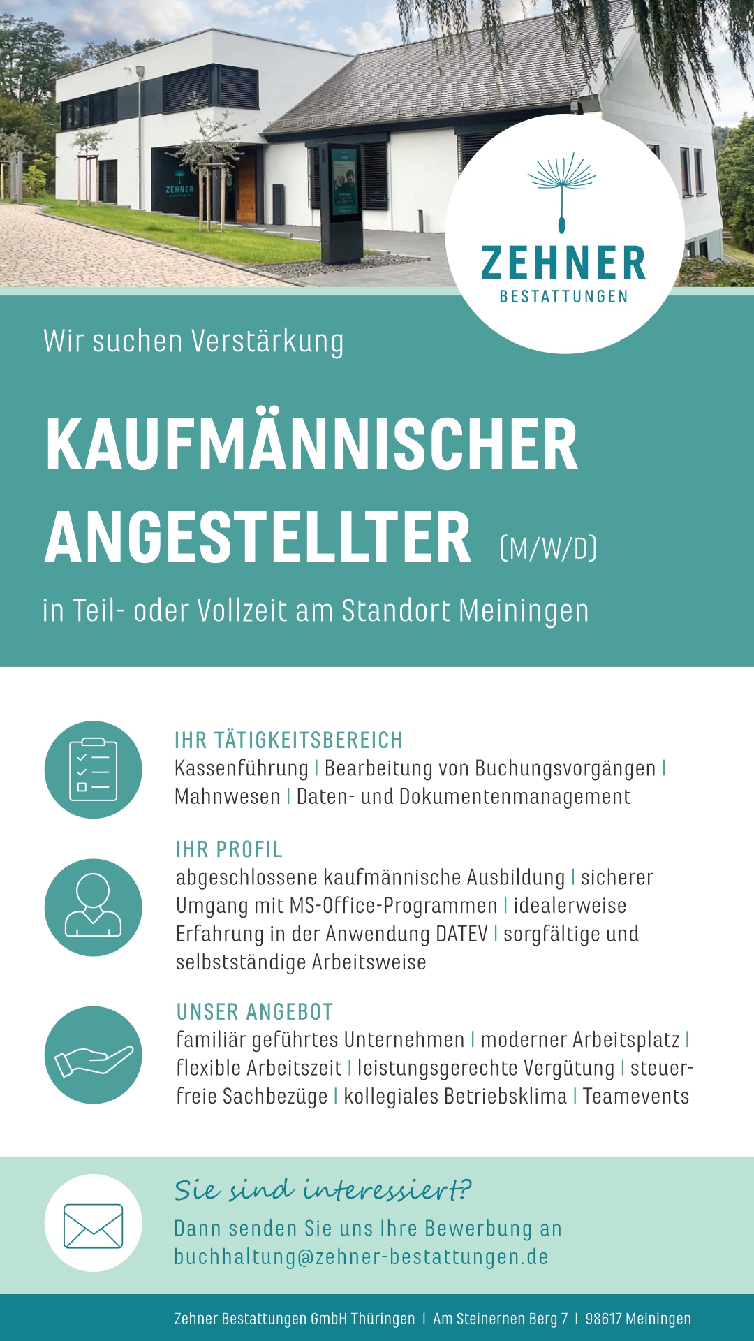 Stellenangebot Kaufmännischer Angestellter