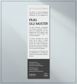 Zehner Bestattungen Trauerdruck Nachruf
